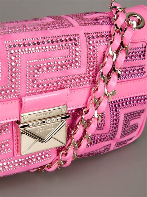 versace clutch pink|versace black and white purse.